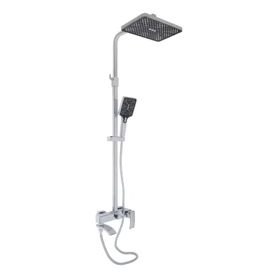 Душевая система универсальная Qtap Swan Cascada на 3 потребителя (с изливом) хром (QTSWA111CRM45566)