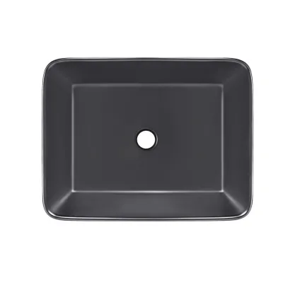 Раковина-чаша накладна Qtap Tern 480х370х135 чорний матовий (QT176069MB)