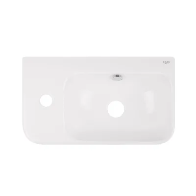 Раковина підвісна Qtap Tern 450х250х158 крило зліва білий (QT1711H02RW)