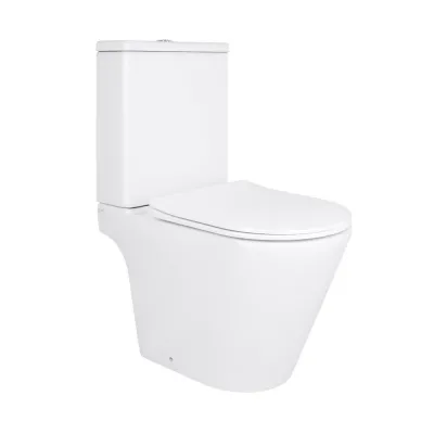 Напольный унитаз Qtap Dove безободковый с сиденьем Soft-close белый (QT06228380BW)