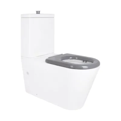 Унітаз підлоговий Qtap Freedom безобідковий з сидінням Soft-close білий (QT22226098W)