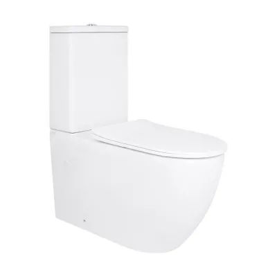 Напольный унитаз Qtap Grand безободковый с сиденьем Soft-close белый (QT26228301W)