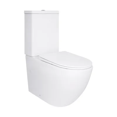 Напольный унитаз Qtap Jay безободковый с сиденьем Soft-close белый (QT07222175TW)