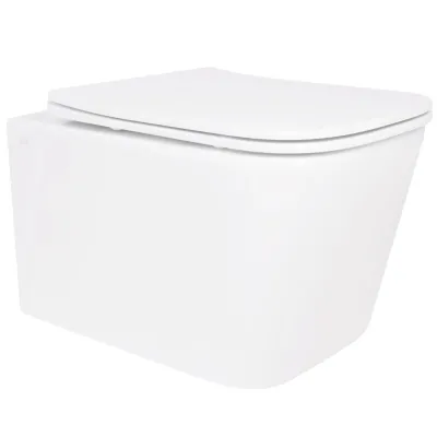 Унитаз подвесной Qtap Crow Ultra Quiet безободковый с сиденьем Soft-close (QT05335172W)