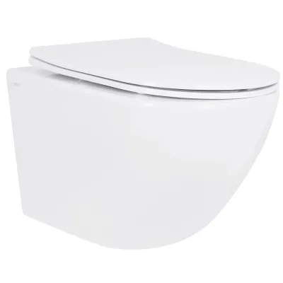 Унитаз подвесной Qtap Jay Ultra Quiet безободковый с сиденьем Soft-close (QT07335175W)