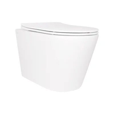 Унитаз подвесной Qtap Scorpio безободковый с сиденьем Soft-close белый (QT14332380AW)