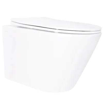 Унитаз подвесной Qtap Swan Ultra Quiet безободковый с сиденьем Soft-close (QT16335180W)