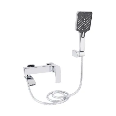Смеситель для ванны Qtap Swan Cascada с душевым гарнитуром (QTSWA260CRM45565)