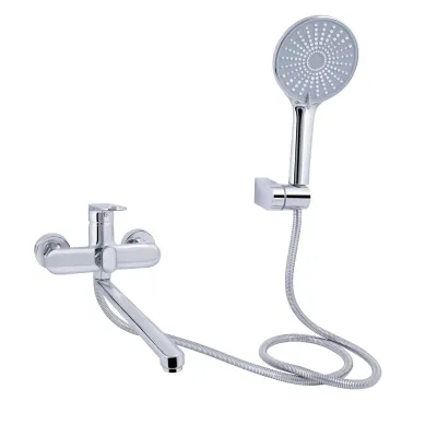 Змішувач для ванни Qtap Jay з душовим гарнітуром хром (QTJAY2601CRM45540)