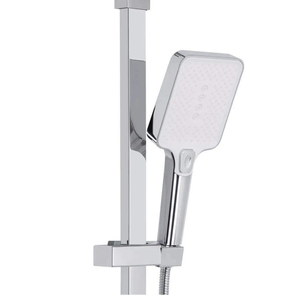 Душевая система универсальная Qtap Swan Cascada на 3 потребителя (с изливом) хром/белый (QTSWA111CRW45570)- Фото 3