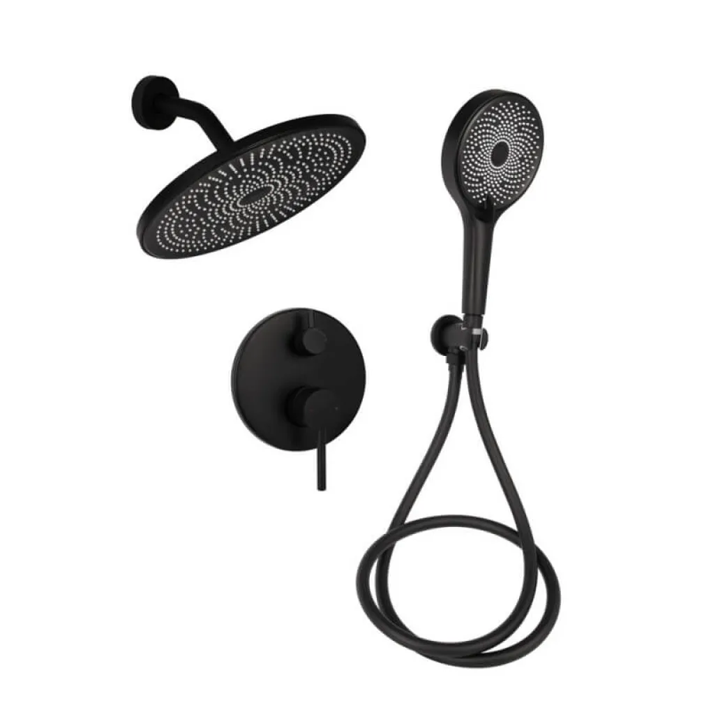 Душова система Qtap Scorpio прихованого монтажу на два споживача QTSCO113BLM45897 Black- Фото 1