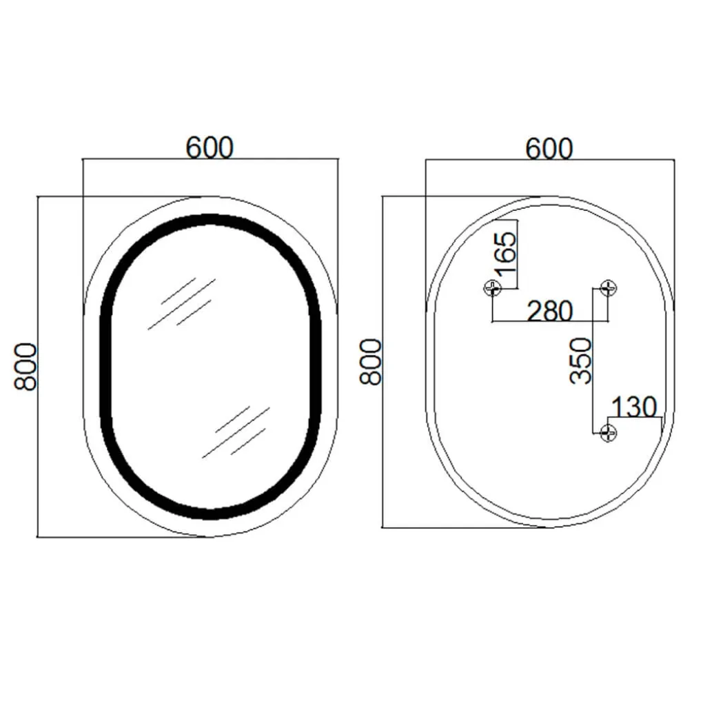 Дзеркало Qtap Gemini 600х800, з LED-підсвічуванням та антизапотіванням (QT2578R6080)- Фото 2