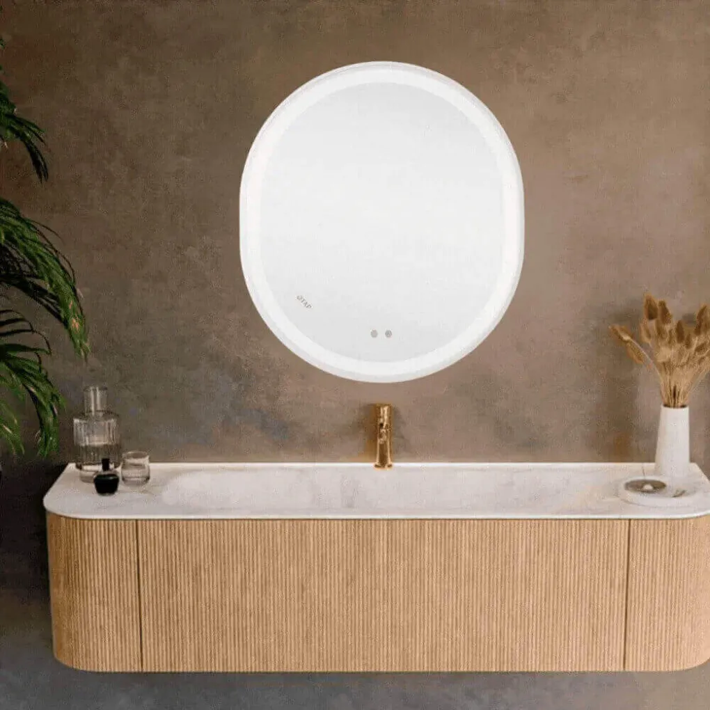 Дзеркало Qtap Gemini 800х700 White, з LED-підсвічуванням та антизапотіванням (QT2578R8071W)- Фото 4