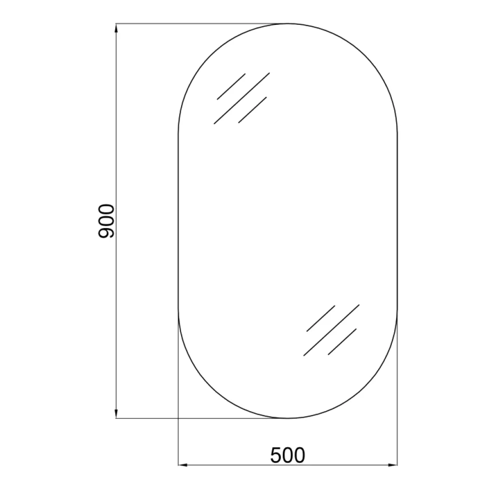 Зеркало Qtap Scorpio 500х900, с LED-выключателем (QT14783001W)- Фото 4