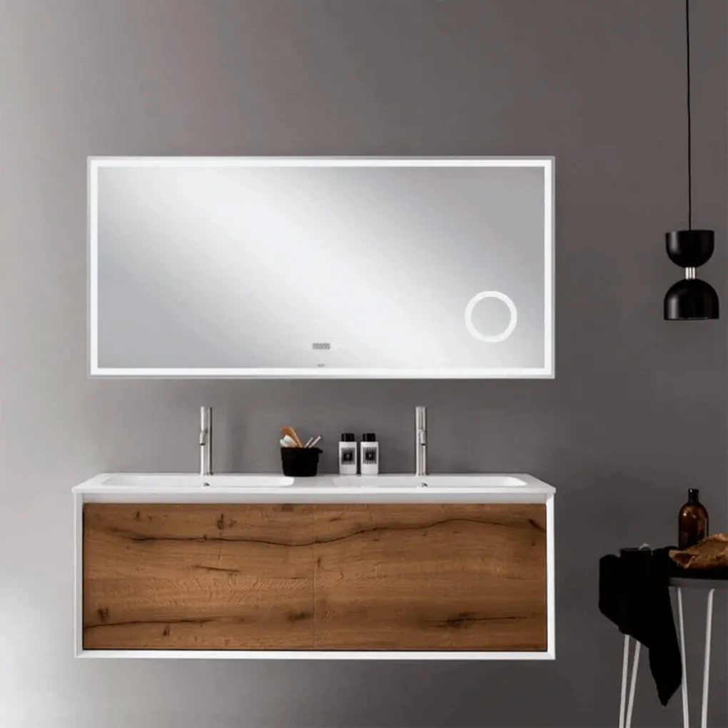 Дзеркало Qtap Stork 1400х700 з LED-підсвічуванням та цифровим годинником (QT1578142270140W)- Фото 4