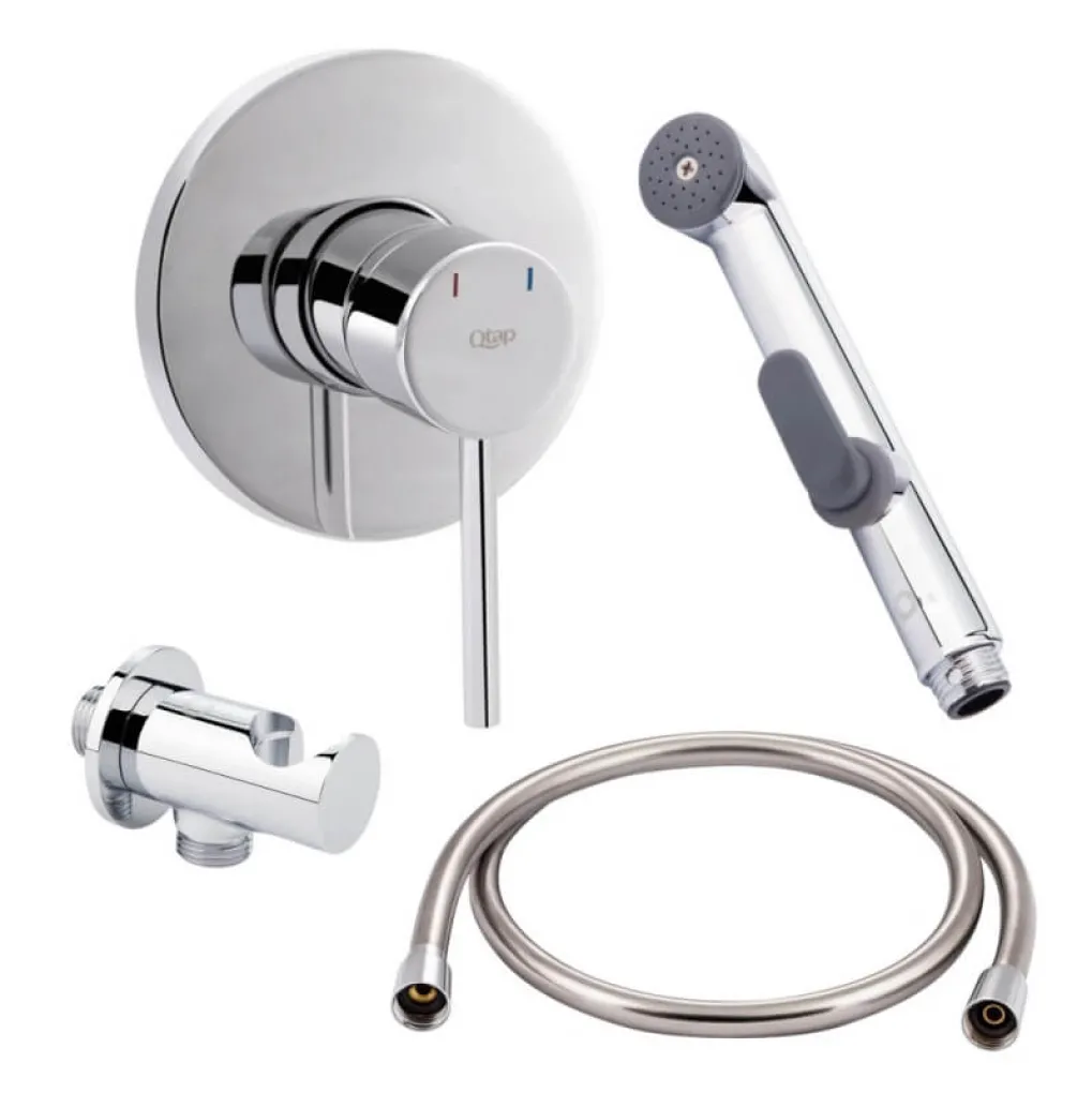 Комплект для гигиенического душа Qtap Spring хром (QTSPRCRM47384)- Фото 1