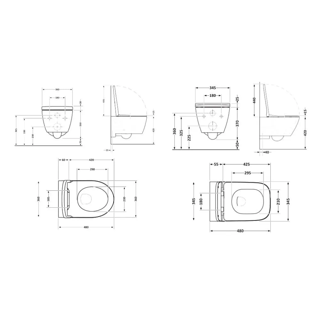 Комплект: Унитаз подвесной Qtap Jay Ultra Quiet + Qtap Tern Ultra Quiet (QT07335177W47924)- Фото 2