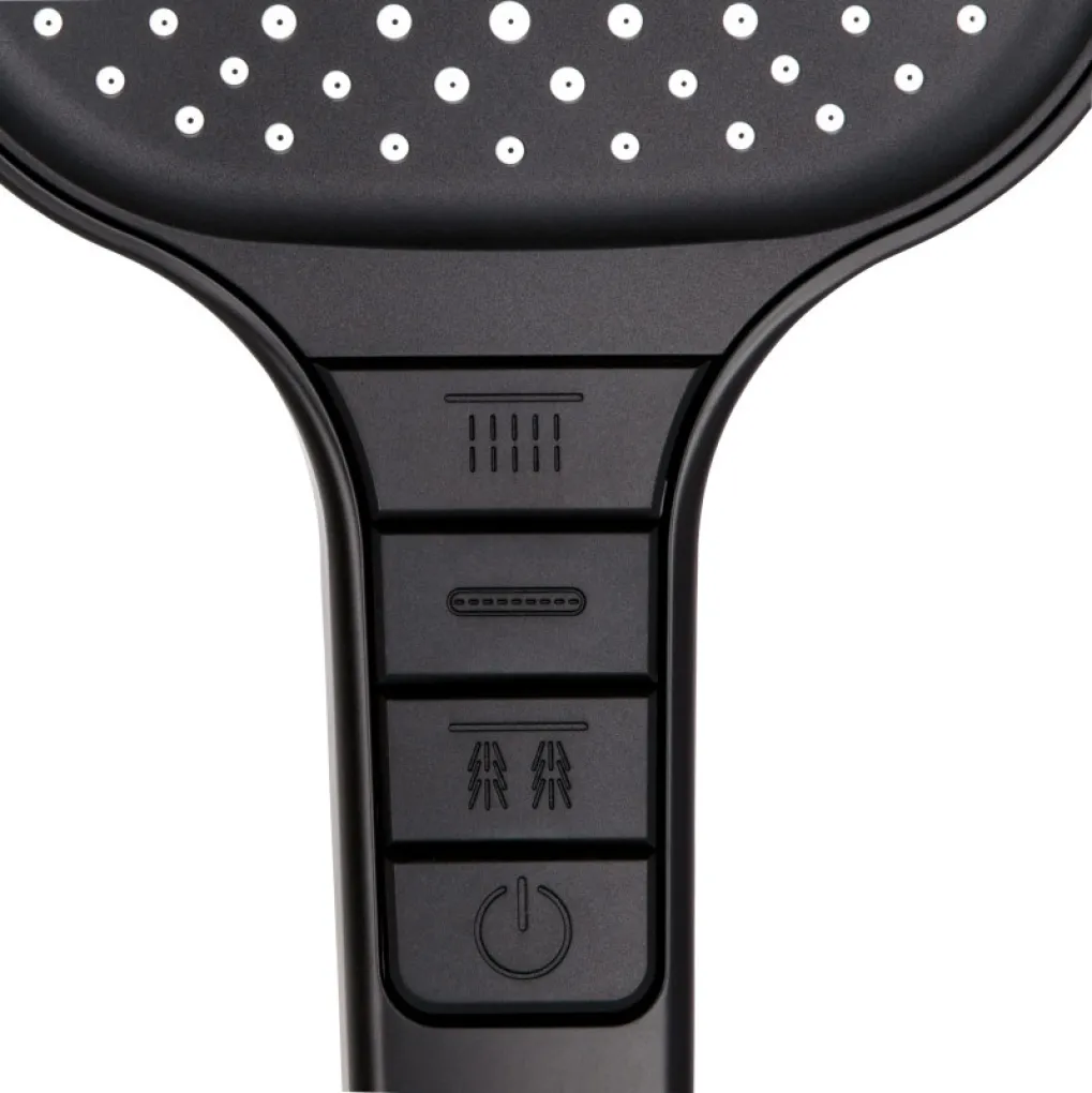Лейка для ручного душа Qtap Rucni 130x130 мм черная матовая (QTRUC125BLM45957)- Фото 2