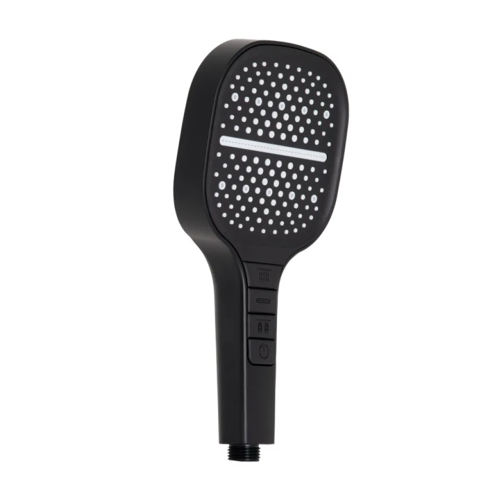 Лейка для ручного душа Qtap Rucni 130x130 мм черная матовая (QTRUC125BLM45957)- Фото 1