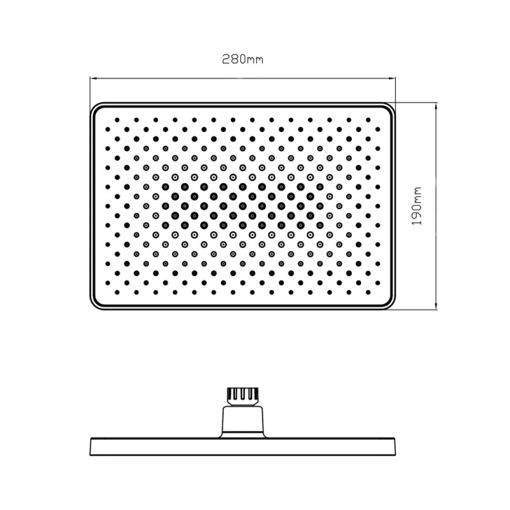 Лейка для верхнего душа Qtap Hlavova 280x190 мм хром (QTHLA107CRM45946)- Фото 4