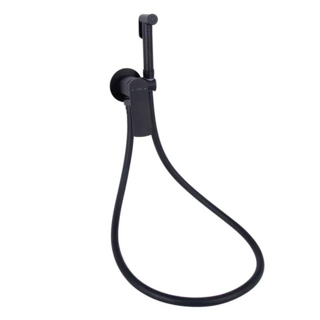 Набор для гигиенического душа Qtap Slavonice округлый QTSLA262BLM45917 Black Matt- Фото 3