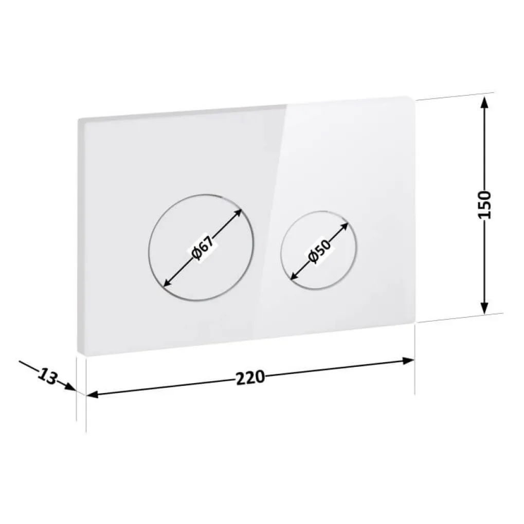 Панель смыва для унитаза Qtap Nest QT0111M11110W- Фото 4