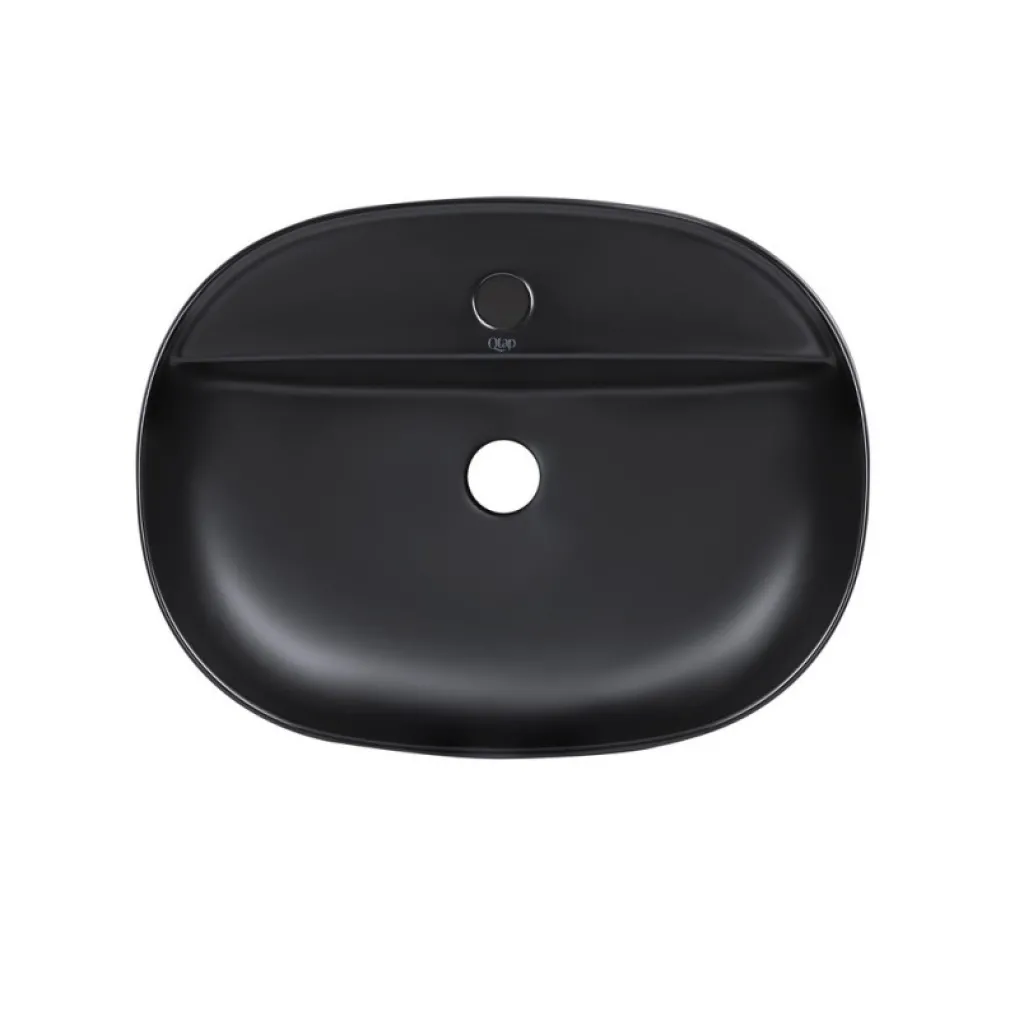Раковина-чаша накладная Qtap Scorpio 500х385х120 черный матовый (QT146533MB)- Фото 1