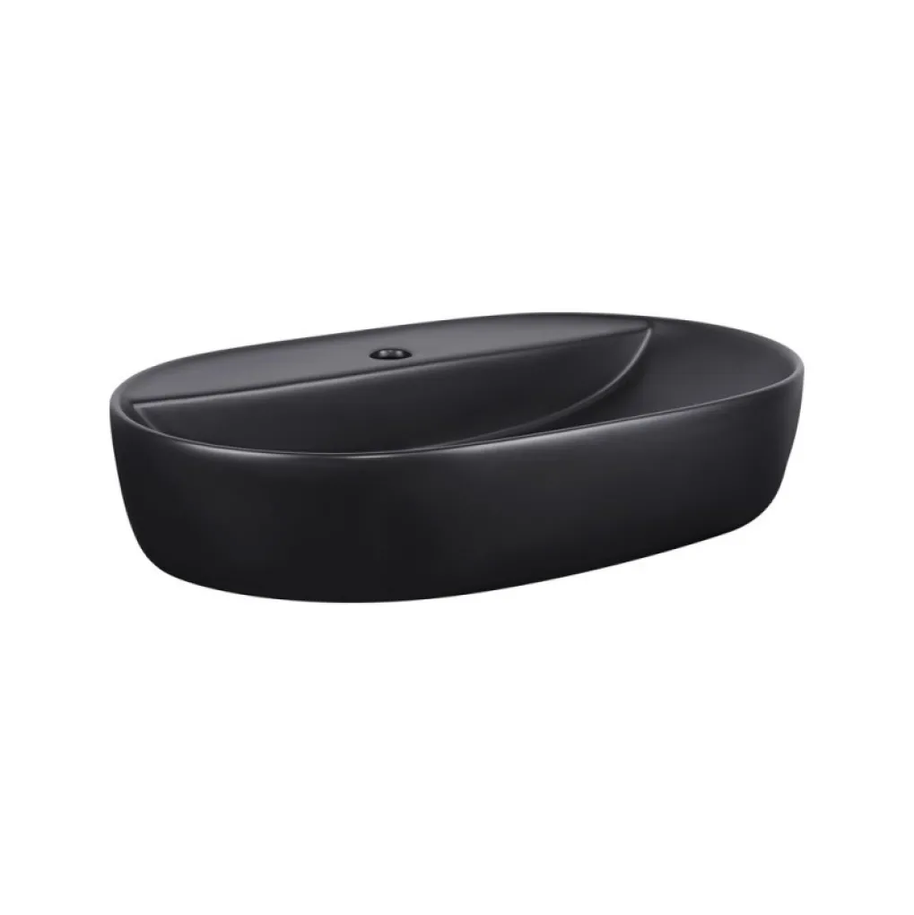 Раковина-чаша накладная Qtap Scorpio 610x400x120 черный матовый (QT142203MBMBN)- Фото 2