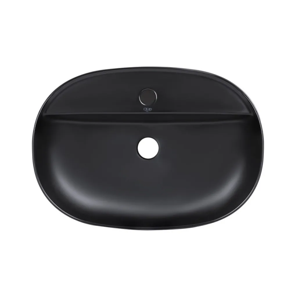 Раковина-чаша накладная Qtap Scorpio 610x400x120 черный матовый (QT142203MBMBN)- Фото 1
