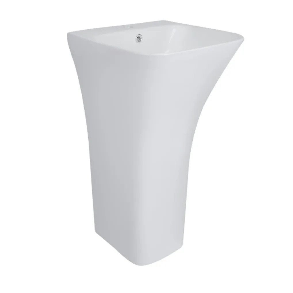 Раковина для підлоги моноблок Qtap Crow 450x435x835 білий (QT0511G315WN)- Фото 2