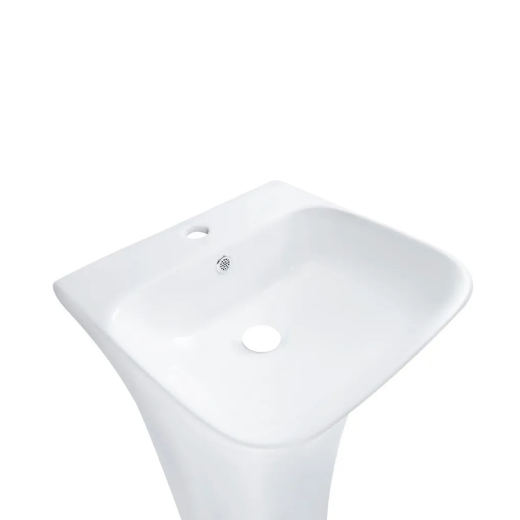 Раковина для підлоги моноблок Qtap Crow 450x435x835 білий (QT0511G315WN)- Фото 3