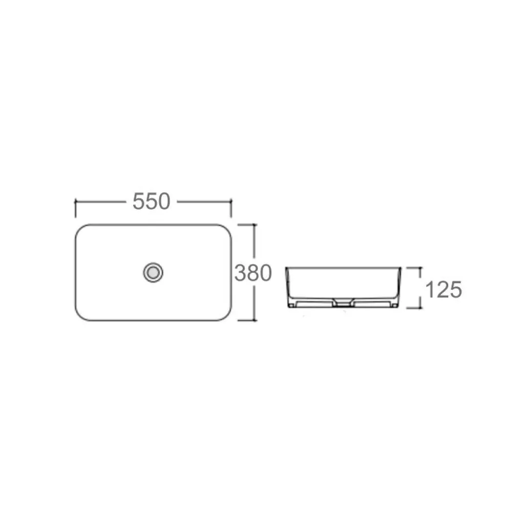 Раковина накладная Qtap Virgo N 550х380х125 белый (QT18116308W)- Фото 4