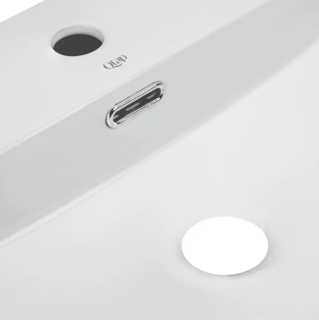 Раковина подвесная Qtap Nando LT 600х420х130 белый (QT12116146W)- Фото 2