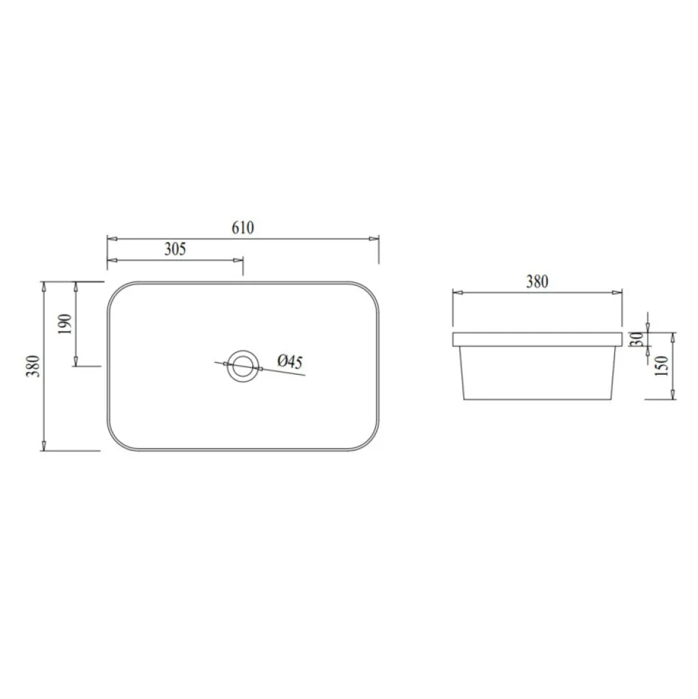 Раковина врезная Qtap Scorpio 610х380х150 белый (QT1411K491WN)- Фото 4