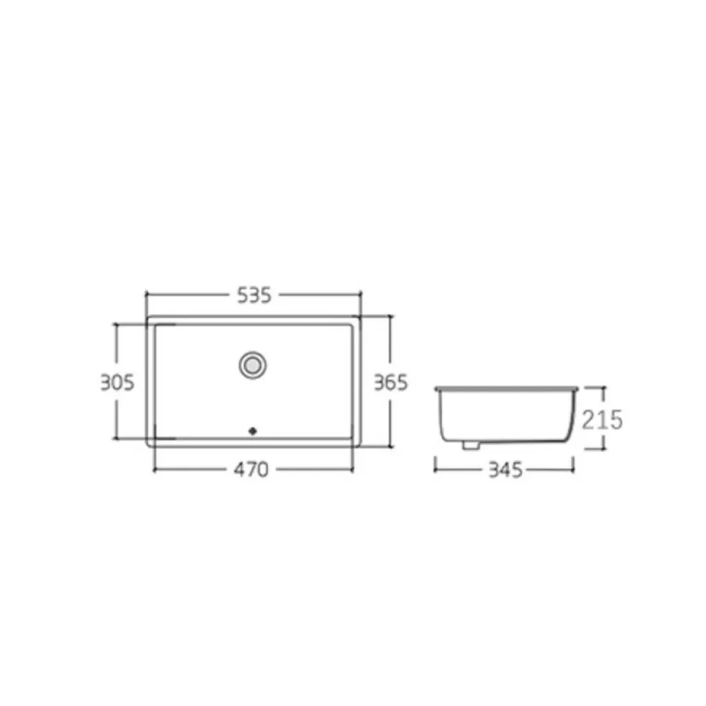 Раковина врізна Qtap Stork 535x365x215 білий (QT1511H0422DW)- Фото 4