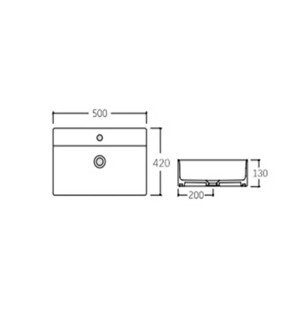 Умывальник Qtap Nando LT 500х420х130 Matt black QT12116146AMB- Фото 4
