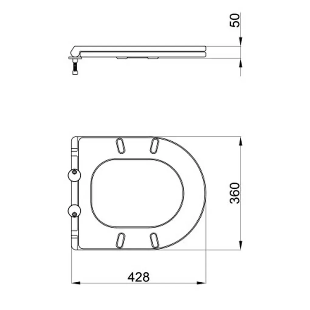 Сидіння для унітазу Qtap Robin з мікроліфтом Slim, чорний мат (QT99HY2411MB)- Фото 3