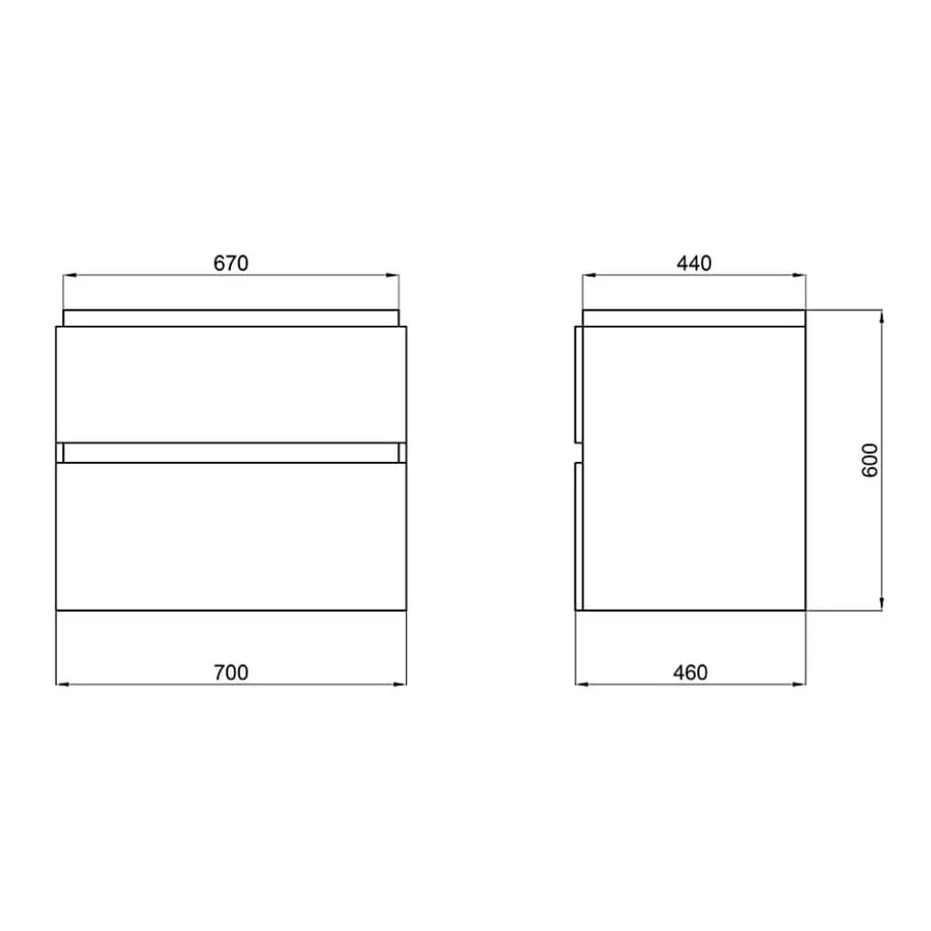 Тумба подвесная Qtap Albatross 710х725х460, белая (QT0174TP700DW)- Фото 4