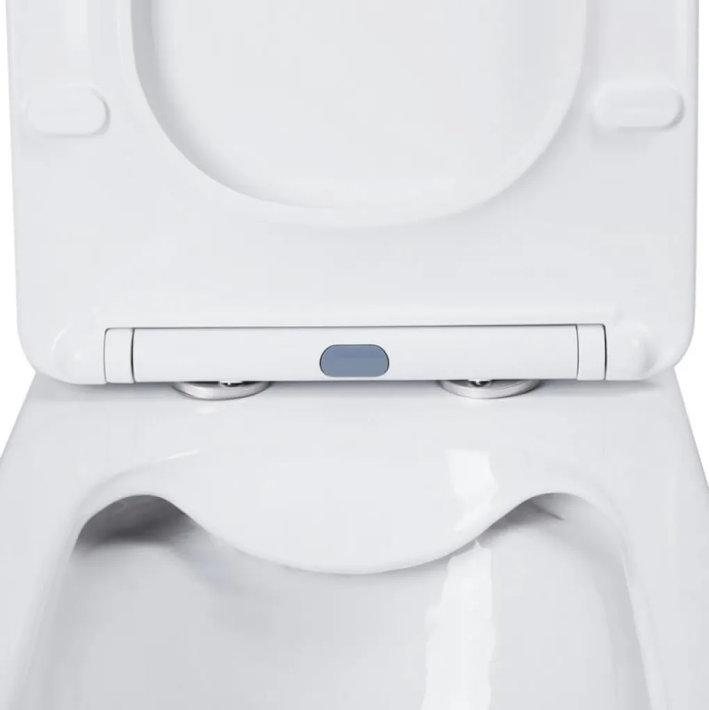 Унитаз-компакт Qtap Nando безободковый с сиденьем Soft-close QT12221222AW- Фото 3