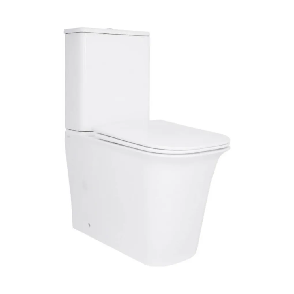 Унитаз-компакт Qtap Nando безободковый с сиденьем Soft-close QT12221222AW- Фото 1