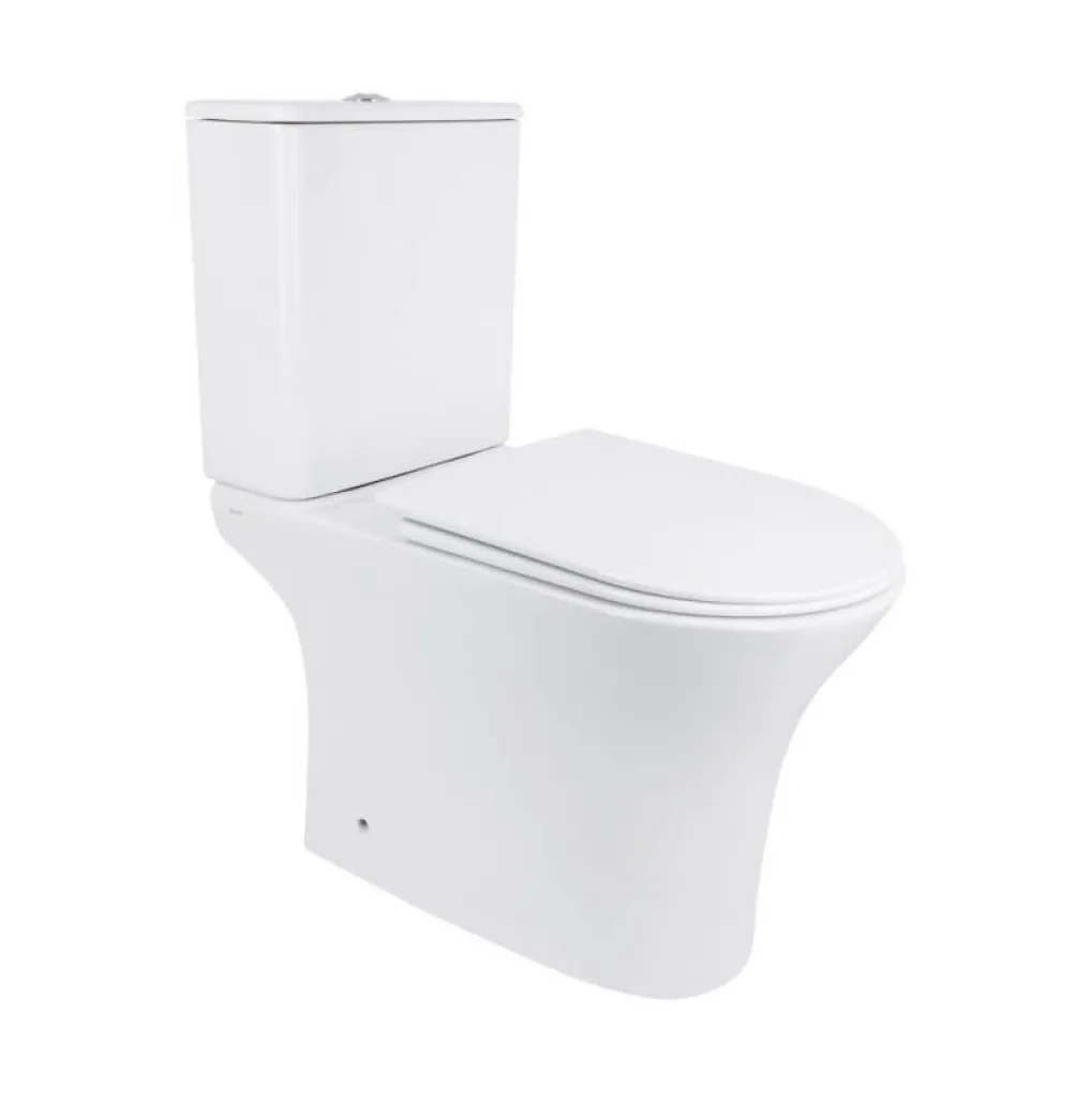 Унитаз-компакт Qtap Presto безободковый с сиденьем Soft-close QT24221217AW- Фото 1