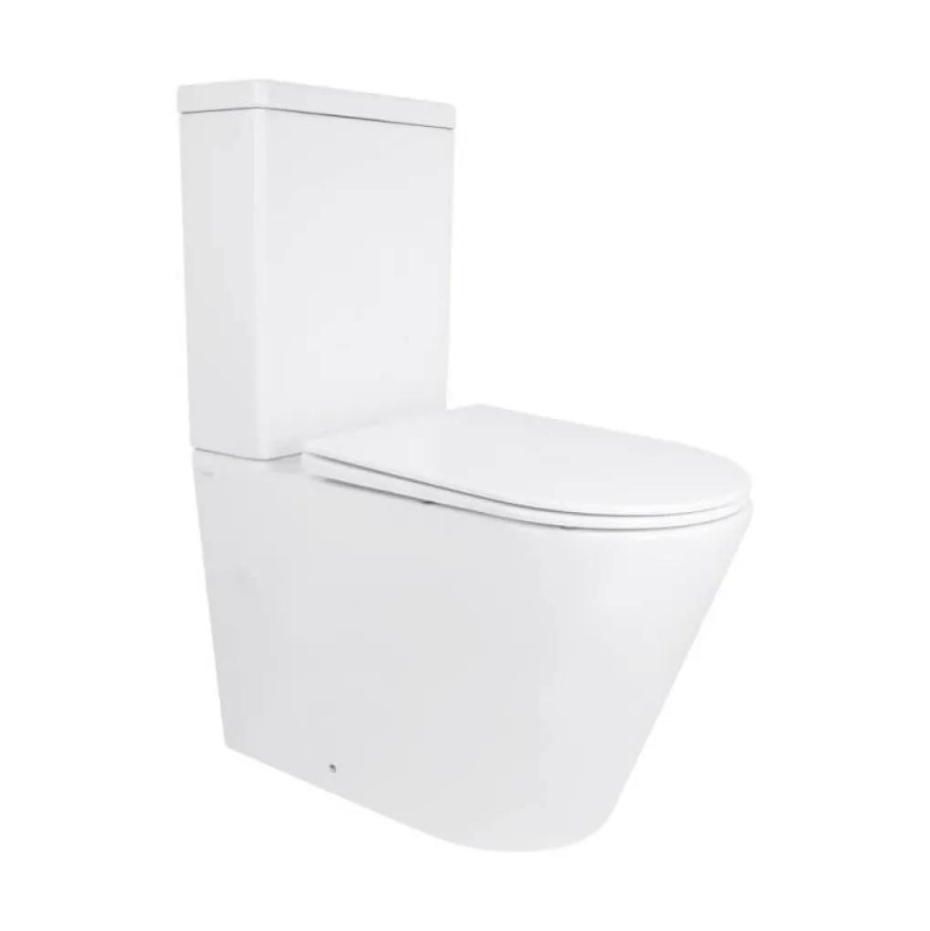 Унитаз-компакт Qtap Stork безободковый с сиденьем Soft-close QT15222178W- Фото 1