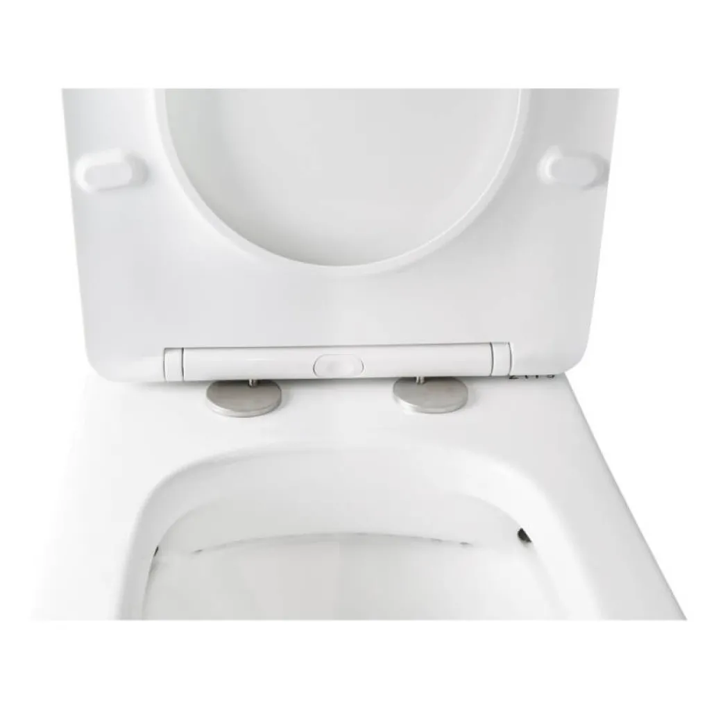 Унитаз-компакт Qtap Stork безободковый с сиденьем Soft-close QT15222179W- Фото 2