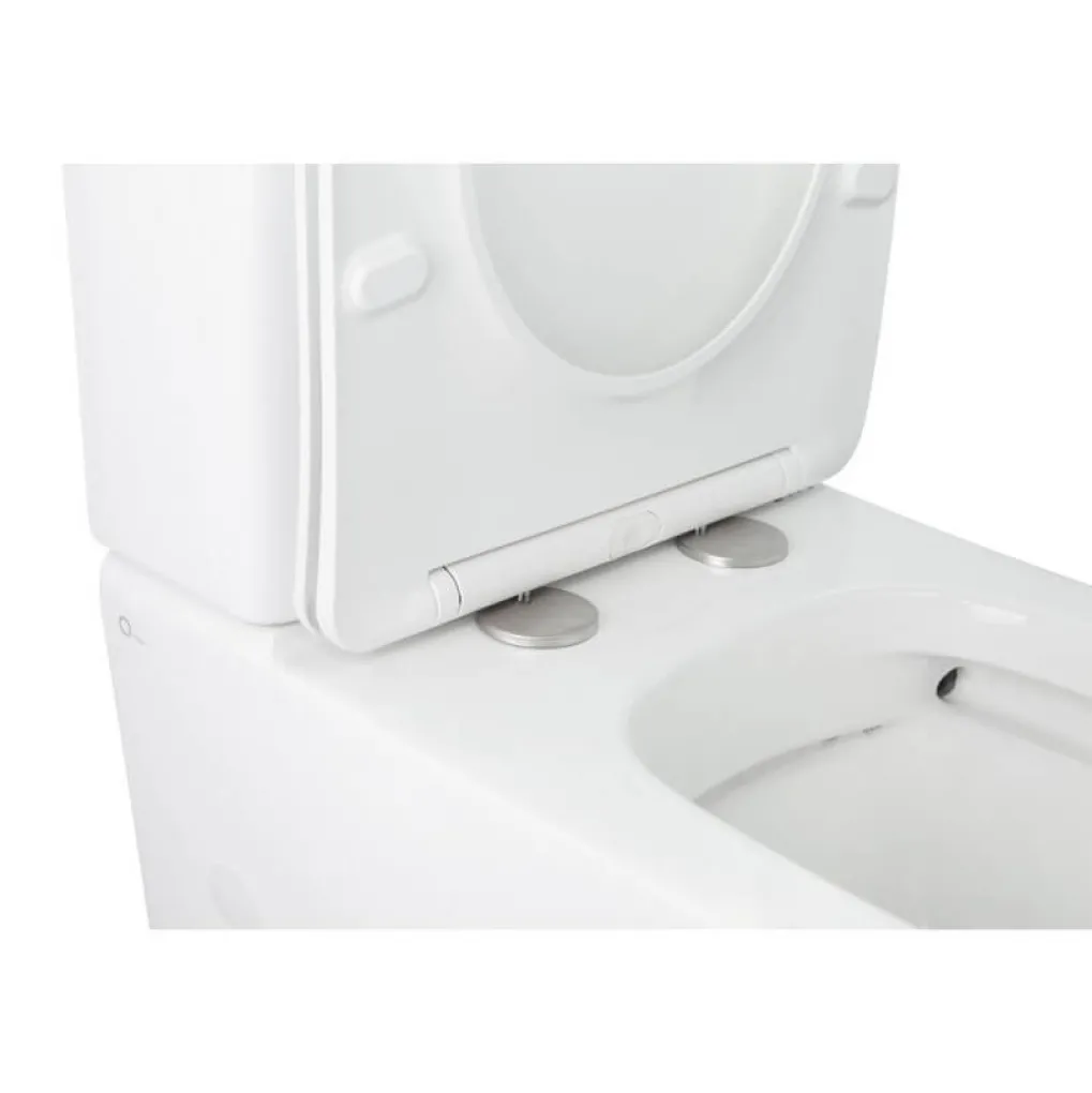 Унитаз-компакт Qtap Stork безободковый с сиденьем Soft-close QT15222179W- Фото 3