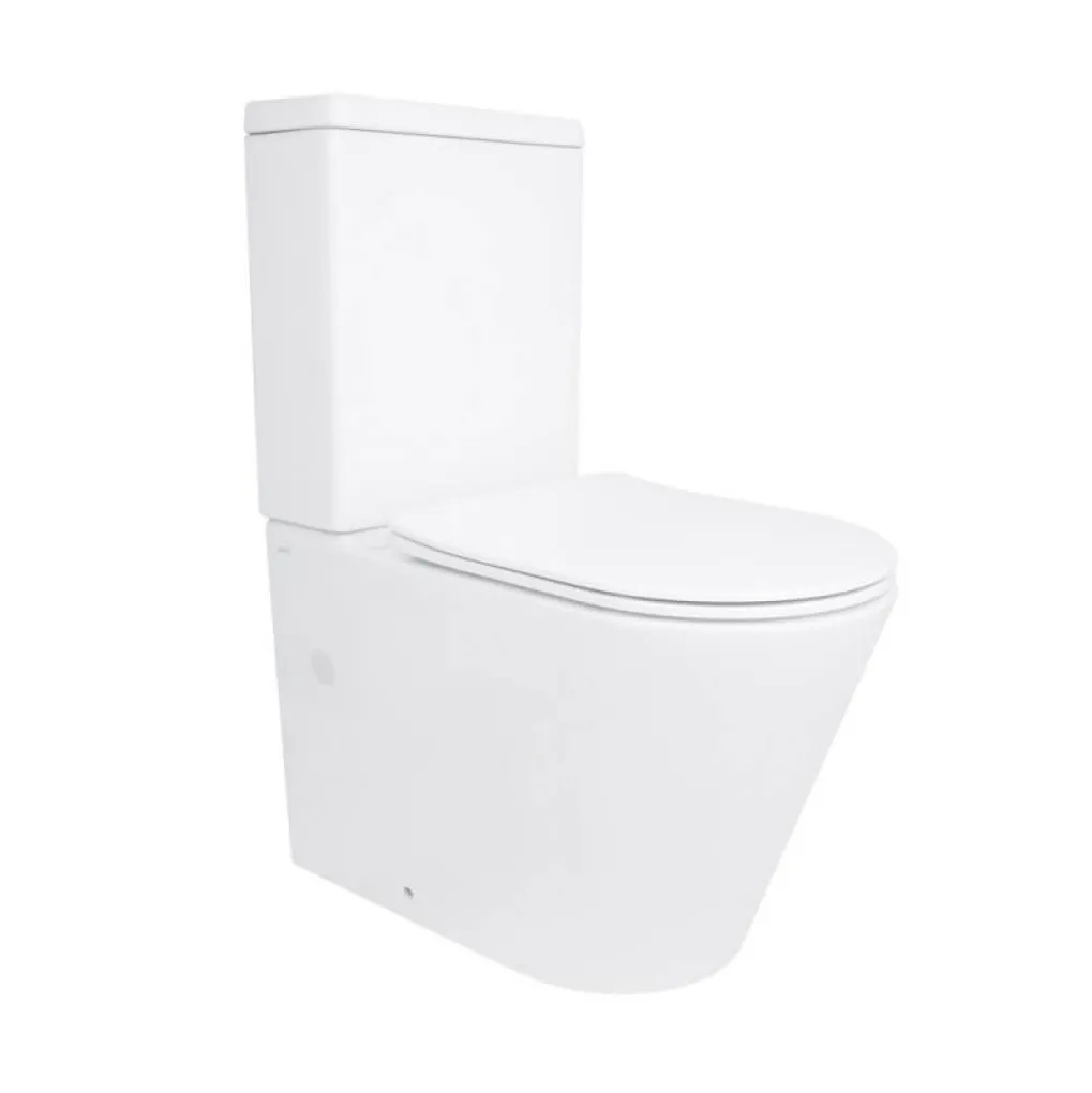 Унитаз-компакт Qtap Stork безободковый с сиденьем Soft-close QT15222179W- Фото 1