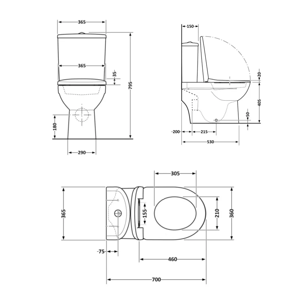 Унітаз-моноблок Qtap Kolibri безобідковий з сидінням Soft-close білий (QT10226380W)- Фото 4