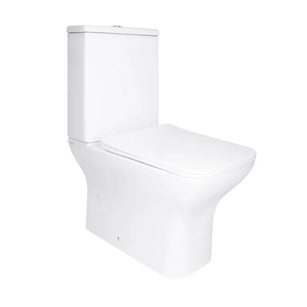 Унітаз підлоговий Qtap Aries безобідковий з сидінням Soft-close білий (QT03228302W)- Фото 1