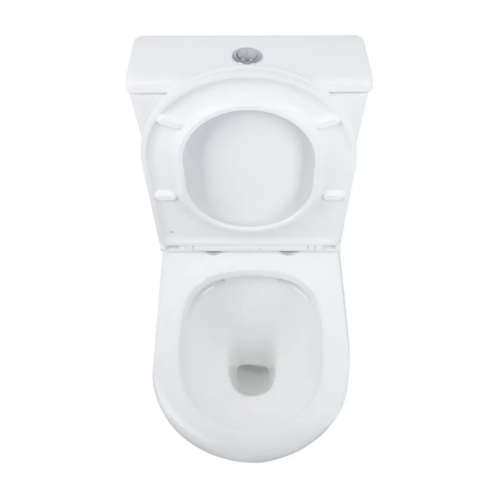 Унітаз підлоговий Qtap Dove безобідковий з сидінням Soft-close білий (QT06228380BW)- Фото 2