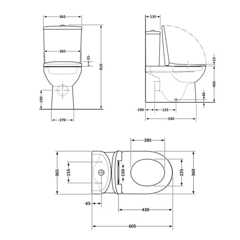 Унітаз підлоговий Qtap Dove безобідковий з сидінням Soft-close білий (QT06228380BW)- Фото 4