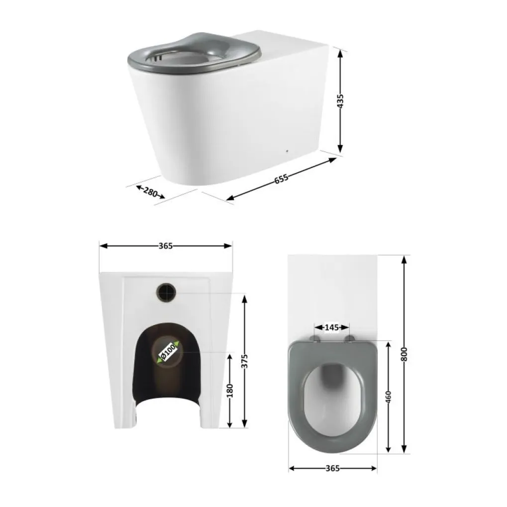 Унітаз підлоговий Qtap Freedom безбачковий з сидінням Soft-close білий (QT22223368W)- Фото 4